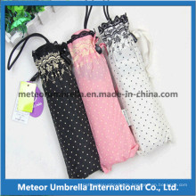 Aluminium 5 Fold Compact Printed Lace Board Kleine Umbrella